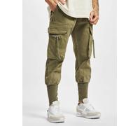 lässige 2Y Premium Herren Jeans Stretch Taschen Rippbündchen mit Baumwolle Khaki 34