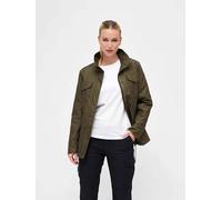 lässige Brandit Damen Jacke Reißverschluss Taschen Khaki M