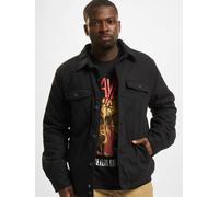 lässige Brandit Herren Jacke Taschen gesteppt mit Baumwolle Schwarz 7XL