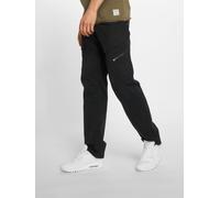 lässige Brandit Herren Jeans Slim Fit Stretch Kordelzug mit Baumwolle Schwarz L