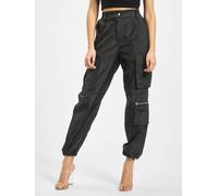 lässige DEF Damen Jeans Reißverschluss Klettverschluss Schwarz S
