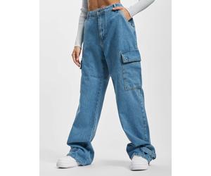 lässige DEF Damen Jeans Taschen mit Baumwolle Blau L