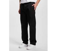 lässige DEF Herren Jeans Slim Fit Kordelzug Taschen mit Baumwolle Schwarz XXL