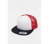 lässige Flexfit Unisex Cap Mesh 330 g/m² Weiß/Rot/Schwarz
