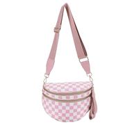Lässige Gürteltasche für Damen, große Kapazität, modische Umhängetasche, Verstellbarer Riemen, einfache Umhängetasche, Damen-Tagestasche (Rosa)