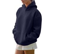Lässige Leichte Jogginganzug Damen Loose Fit Sport Kapuzenpullover Oversize Langarm Groß Kleiner Standard Pullover Weiß Wollmantel Arbeitsjacke Cwenrou Enge Sportjacke Aperol Fleecejacke Schwarz