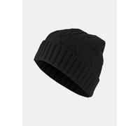 Beanie MSTRDS "MSTRDS Unisex Beanie Cable Flap", Damen, Gr. onesize, schwarz, Kunstfaser, Mützen Beanie (20604433-0) schwarz