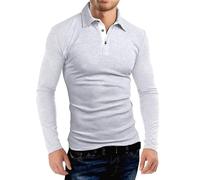 Lässige Poloshirts für Herren Regular Fit Langarm Fashion Plain Tops Herren Poloshirt Langarm Lässige T-Shirts Herren Poloshirt Langarm Baumwolle Golf T-Shirt Lässige Tops Langarm-Revers-Poloshirt