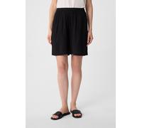 Lässige Shorts aus strukturiertem Viskosemix schwarz 40