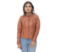 Lässige Slim-Fit-Bikerjacke aus Leder für Damen - Tulsa EU 42 / UK 14