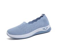 Lässige Slip-On-Sneaker für Damen mit atmungsaktivem Mesh runder Zehenpartie ultraleichte Freizeitschuhe für Spaziergänge sommerlicher Stil vielseitig kombinierbar mit lässiger Hose ideal für den