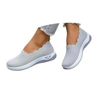 Lässige Slip-On-Sneaker für Damen mit atmungsaktivem Mesh runder Zehenpartie ultraleichte Freizeitschuhe für Spaziergänge sommerlicher Stil vielseitig kombinierbar mit lässiger Hose ideal für den