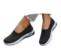 Lässige Slip-On-Sneaker für Damen mit atmungsaktivem Mesh runder Zehenpartie ultraleichte Freizeitschuhe für Spaziergänge sommerlicher Stil vielseitig kombinierbar mit lässiger Hose ideal für den