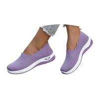 Lässige Slip-On-Sneaker für Damen mit atmungsaktivem Mesh runder Zehenpartie ultraleichte Freizeitschuhe für Spaziergänge sommerlicher Stil vielseitig kombinierbar mit lässiger Hose ideal für den