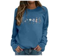 Lässige Sweatshirt-Variante für Alltag Komfortabler Pullover mit Aufdruck klassischer Rundhalsausschnitt langärmlig Legerer Stil vielseitig verwendbar (Navy, XXL)