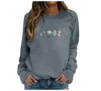 Lässige Sweatshirt-Variante für Alltag Komfortabler Pullover mit Aufdruck klassischer Rundhalsausschnitt langärmlig Legerer Stil vielseitig verwendbar (Dark Gray, XXL)