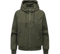 Ragwear Damen leichte Übergangsjacke atmungsaktive Jacke mit Kapuze Nuggeta Summer YOUMODO Dark Olive Gr. XS