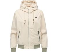 Outdoorjacke RAGWEAR "Nuggeta Summer YOUMODO", Damen, Gr. XXXL(46), ecru, Obermaterial: 100% Polyester; Innenfutter: 100% Polyester, lässig geschnitten hüftlang, hoch geschlossener Ausschnitt, Ärmel o