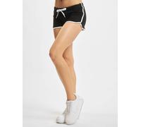 Urban Classics Ladies French Terry Damen-Hotpant - schwarz weiß L
