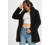 lässige URBAN CLASSICS Damen Jacke große Kapuze Reißverschluss 310 g/m² Schwarz L