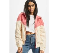 lässige Urban Classics Damen Jacke große Kapuze Taschen 68 g/m² Rosa/Beige 4XL