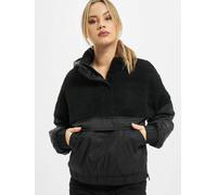Urban Classics Ladies Sherpa Mix Pull Over Jacket Black/Black XXL
