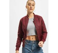 lässige Urban Classics Damen Jacke Reißverschluss Taschen 108 g/m² Rot XS