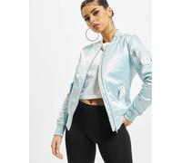 Urban Classics Frauen Bomberjacke Ladies Satin in blau XS blau