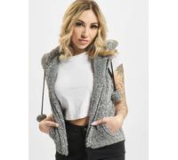 Urban Classics Damen Ladies Melange Teddy Vest Indoor Weste, per Pack Mehrfarbig (blk/wht 00050), Medium (Herstellergröße: M)