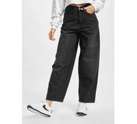 Urban Classics - Damen High Waist Wide Leg Cropped Jeans BLACK WASHED W31