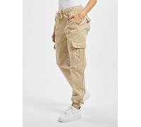 lässige Urban Classics Damen Jeans Stretch Reißverschluss Taschen mit Baumwolle Beige L