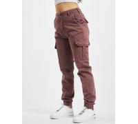 lässige Urban Classics Damen Jeans Stretch Reißverschluss Taschen mit Baumwolle Bordeaux-Rot 30