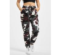 Urban Classics Damen Cargohose TB3047 High-Waist Camo – Wine Camo Größe 26