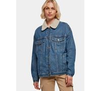 Urban Classics Ladies Oversized Sherpa Denim Jacket in Gr. XS in Blau