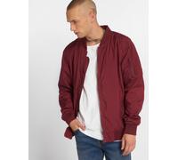 lässige URBAN CLASSICS Herren Jacke Reißverschluss Taschen 78 g/m² Rot S