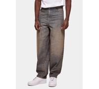 lässige URBAN CLASSICS Herren Jeans Reißverschluss Taschen 150 g/m² mit Baumwolle Blau/Beige 38