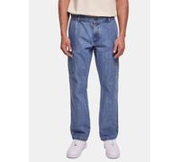 lässige Urban Classics Herren Jeans Straight Fit Reißverschluss Taschen mit Baumwolle Blau 32