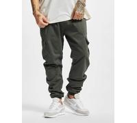 Urban Classics Herren Cargo-Jogginghose – Cargo-Taschen, Baumwolle, Tapered – Grau/Schwarz XL