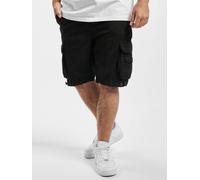 URBAN CLASSICS Regular Fit Cargoshorts mit elastischem Bund in Black, Größe XL