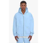 Kapuzenpullover DROPSIZE "Dropsize Herren Super Heavy Blank Zip-Hoodie", Herren, Gr. L, blau (babyblau), 70% Baumwolle, 30% Polyester, unifarben, oversize, ohne Ausschnitt, Pullover Kapuzenpullover (5