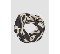 s.Oliver Lässiger Loop Schal aus Viskose mit All-over-Print schwarz ONESIZE