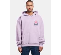 Kapuzensweatshirt MERCHCODE "Merchcode Sunset Charm Oversized Hoody", Herren, Gr. S, lila, 100% Baumwolle, bedruckt, Sweatshirts (62513133-S) lila