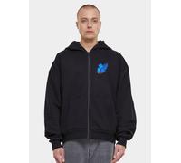 lässiger Mister Tee Herren Hoodie große Kapuze Reißverschluss 460 g/m² mit Baumwolle Schwarz S