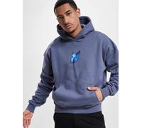 lässiger Mister Tee Herren Hoodie Rippbündchen Kapuze 460 g/m² mit Baumwolle Blau 4XL