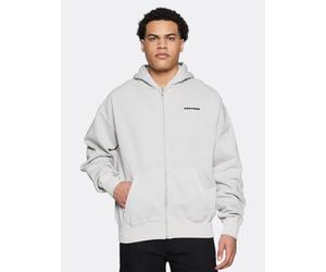 lässiger PEGADOR Herren Hoodie Reißverschluss Oversize mit Baumwolle Grau S