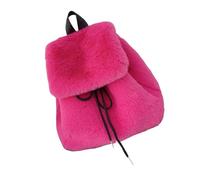 Lässiger Plüsch Pelz Rucksack Mit Kordelzug Für Damen Und Mädchen Winter Soft Fuzzy Styles Kleine Umhängetasche Mit Klappenabdeckungen Weiche Flauschige Kordelzug Tasche