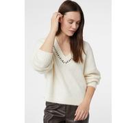 Lässiger Strickpullover aus Alpaka-Wollmix creme XL