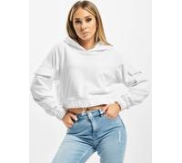 lässiger URBAN CLASSICS Damen Hoodie Kordelzug Klettverschluss 300 g/m² mit Baumwolle Weiß M