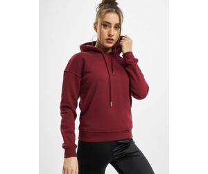 lässiger URBAN CLASSICS Damen Hoodie Kordelzug Taschen 300 g/m² Rot 5XL