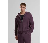 lässiger Urban Classics Herren Hoodie Kordelzug Reißverschluss 330 g/m² mit Baumwolle Violett L